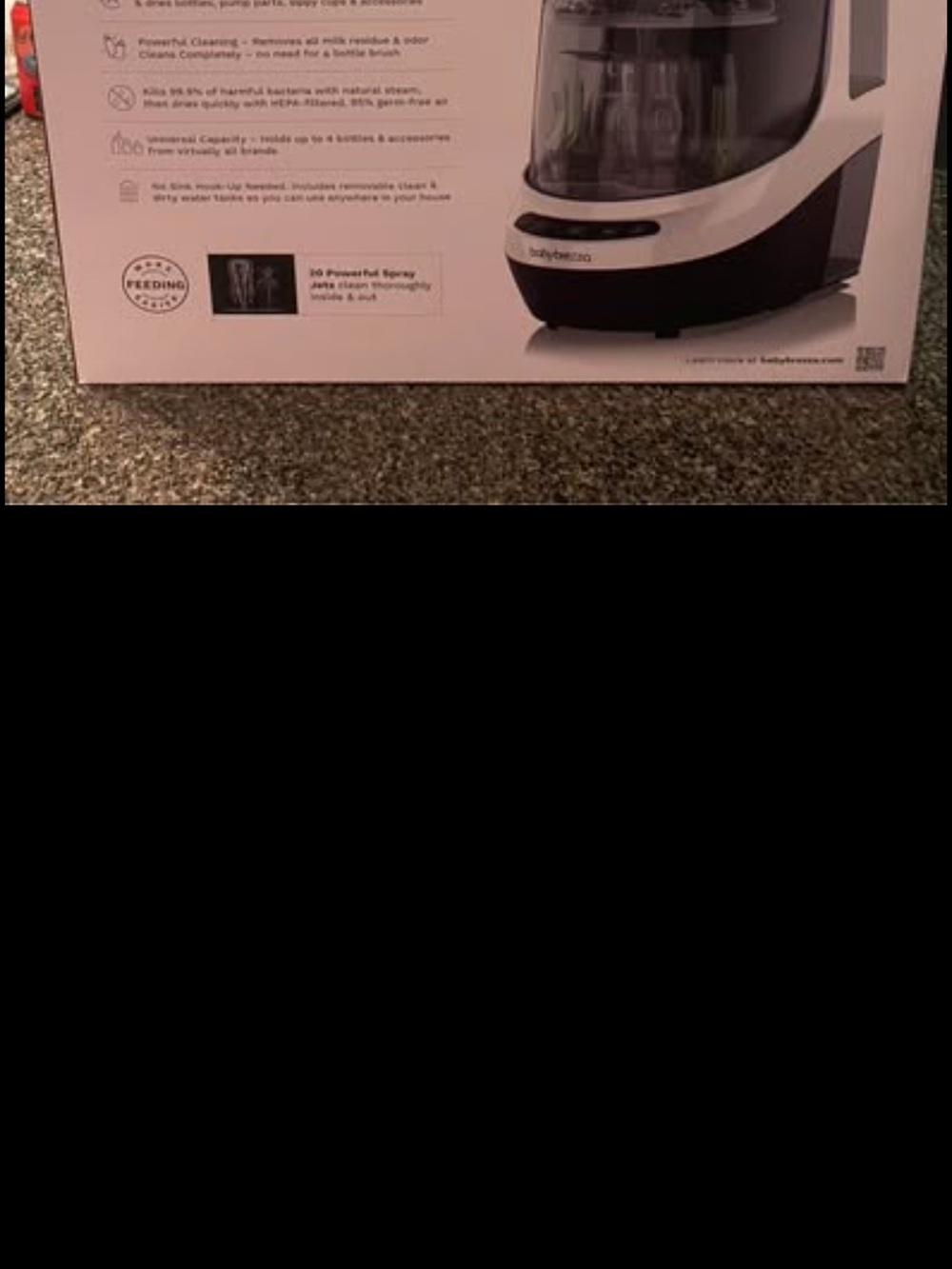 babybrezza Bottle Sterilizer & Dryer - White and Black - Picture 3 of 4